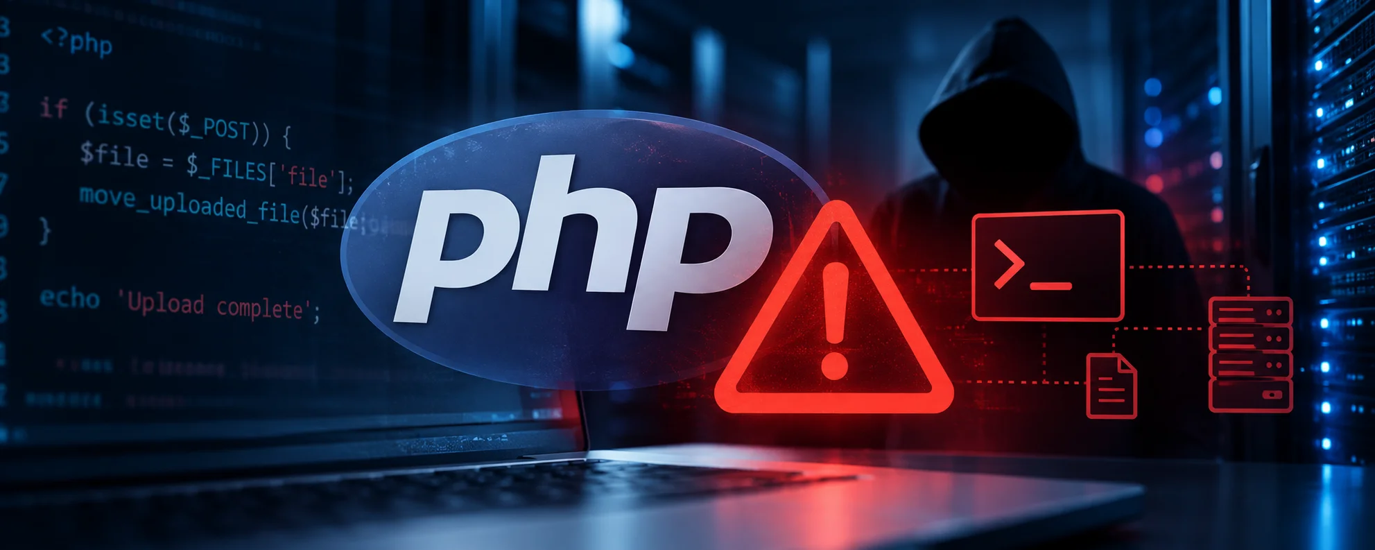 PHP Cybersecurity Warning in the Data Centre