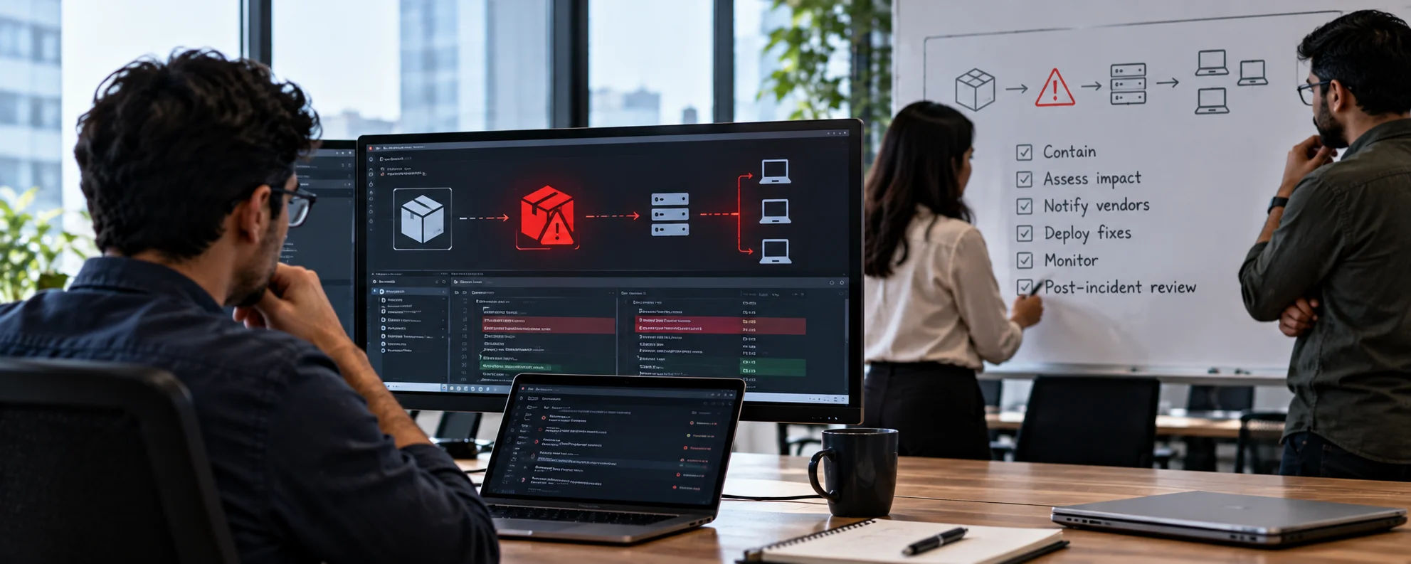 Third-party vendor security assessment revealing hidden security weaknesses across connected systems and external service providers.